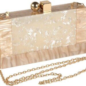Women Acrylic Evening Clutch bag Glitter Marble Purse Handbag for Wedding Cockta
